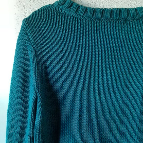 Lands' End Chunky Knit Crew Neck Sweater - Picture 7 of 7